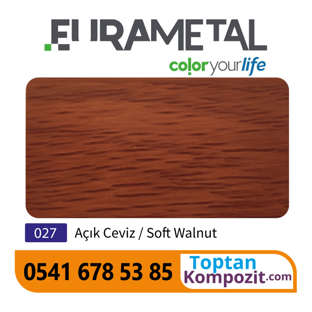 Eurametal Açık Ceviz Kompozit Panel 125x320 4mm 030