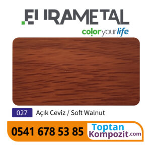 Eurametal Açık Ceviz Kompozit Panel 125x320 4mm 030