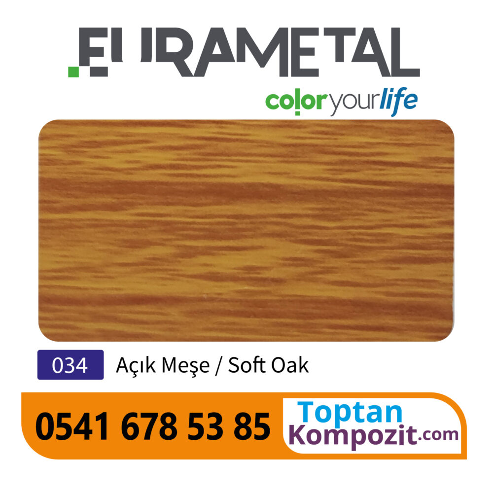Eurametal Açık Meşe Kompozit Panel 125x320 4mm 030