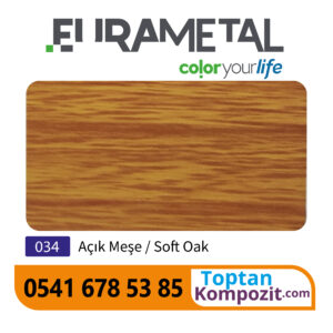 Eurametal Açık Meşe Kompozit Panel 125x320 4mm 030