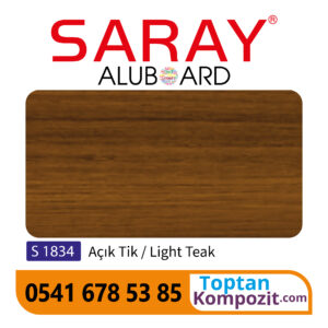 Saray Aluboard Açık Teak S1834 125x320 4mm 025