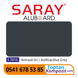 Saray Aluboard Antrasit Gri S7016 125x320 4mm 025