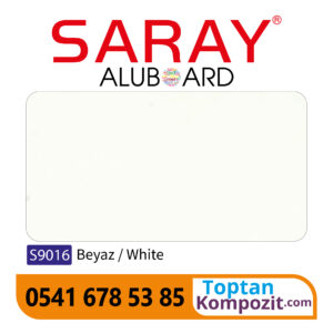 Saray Aluboard Beyaz S9016 125x320 4mm 025