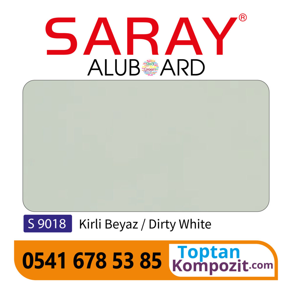 Saray Aluboard Kirli Beyaz S9018 125x320 4mm 025