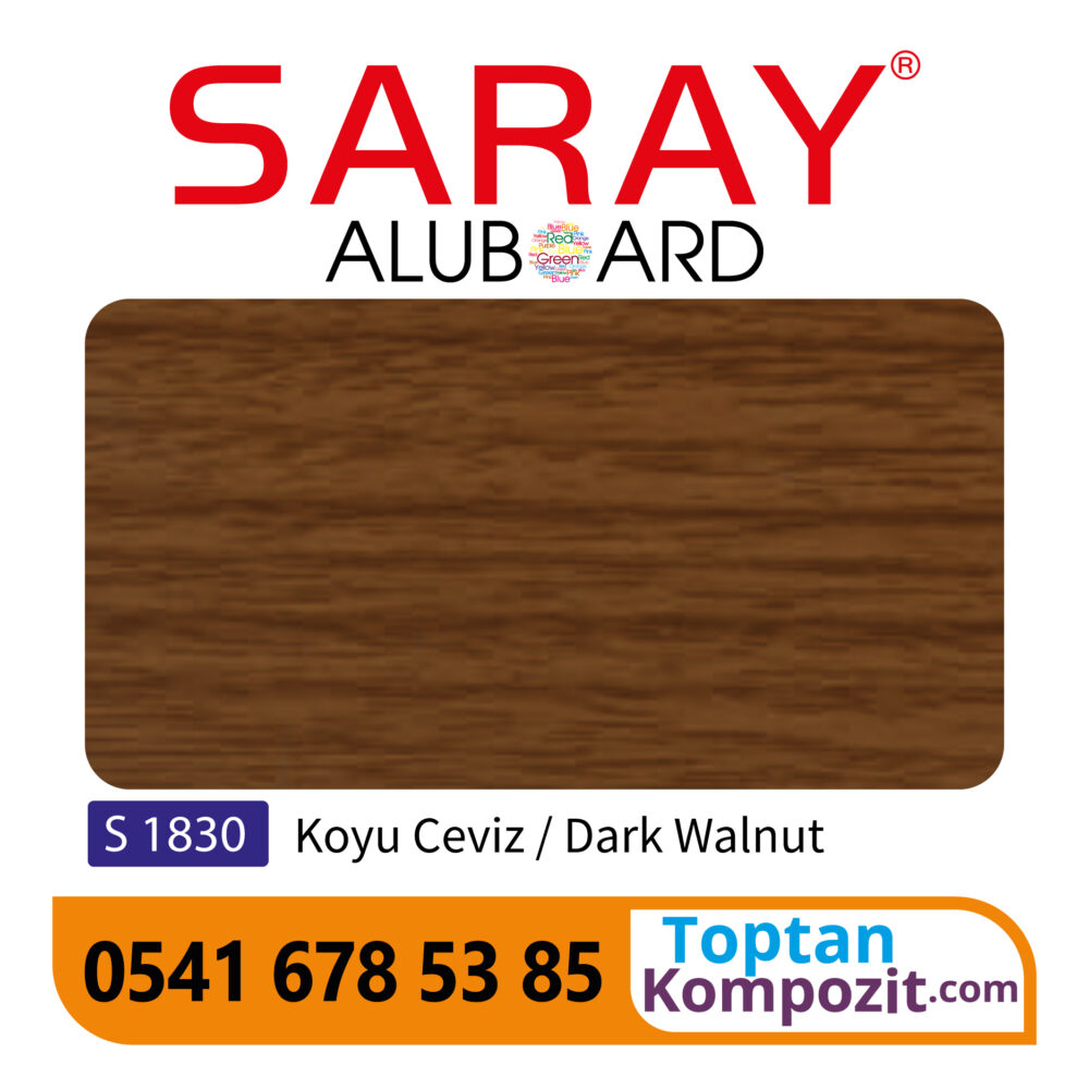 Saray Aluboard Koyu Ceviz S1830 125x320 4mm 025