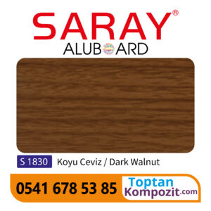 Saray Aluboard Koyu Ceviz S1830 125x320 4mm 025