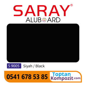 Saray Aluboard Siyah S9005 125x320 4mm 025