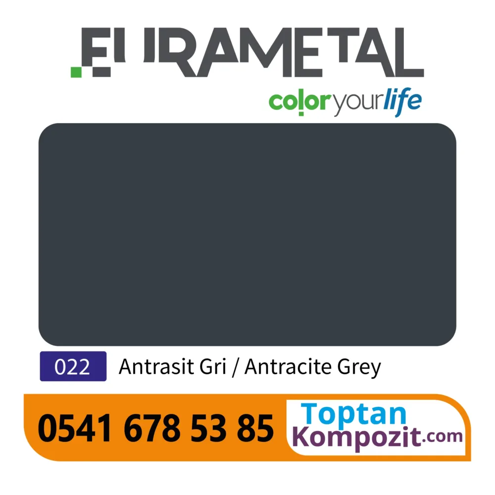 Eurametal Antrasit Gri Kompozit Panel 125x320 4mm 020