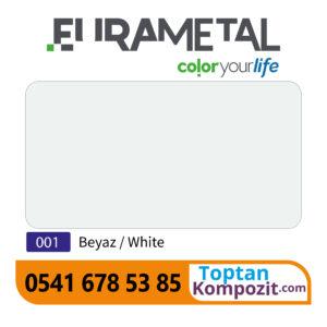 Eurametal Beyaz Kompozit Panel 125x320 4mm 020