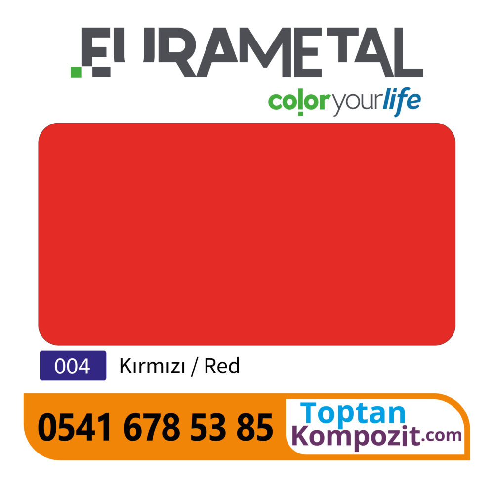 Eurametal Kırmızı Kompozit Panel 125x320 4mm 020