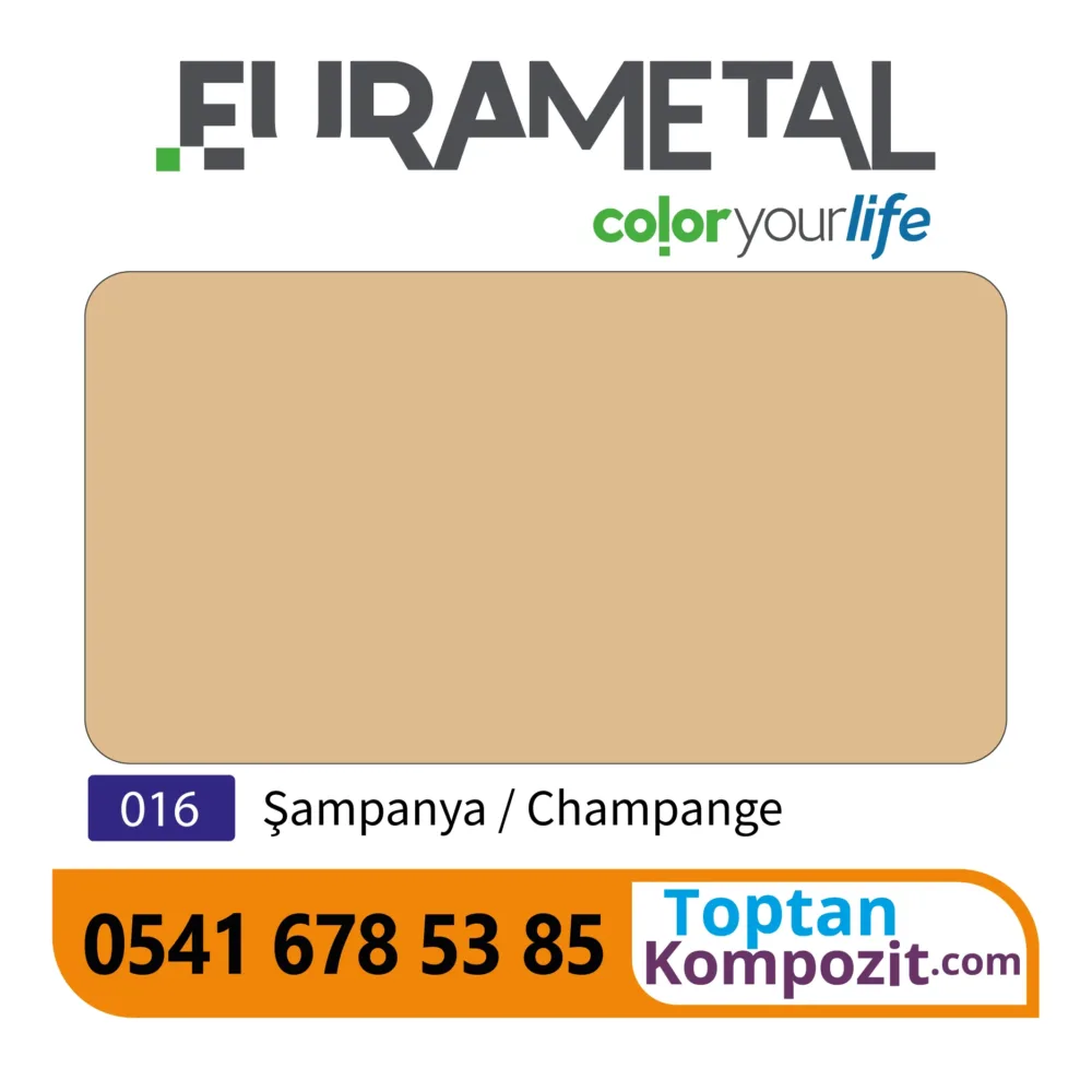 Eurametal Şampanya Kompozit Panel 125x320 4mm 020