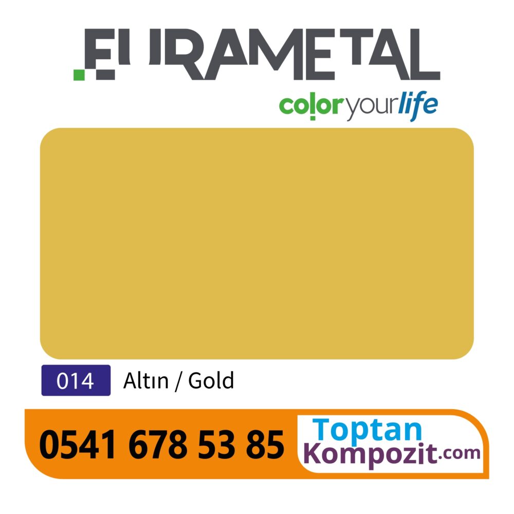 Eurametal Altın Kompozit Panel 125x320 4mm 020