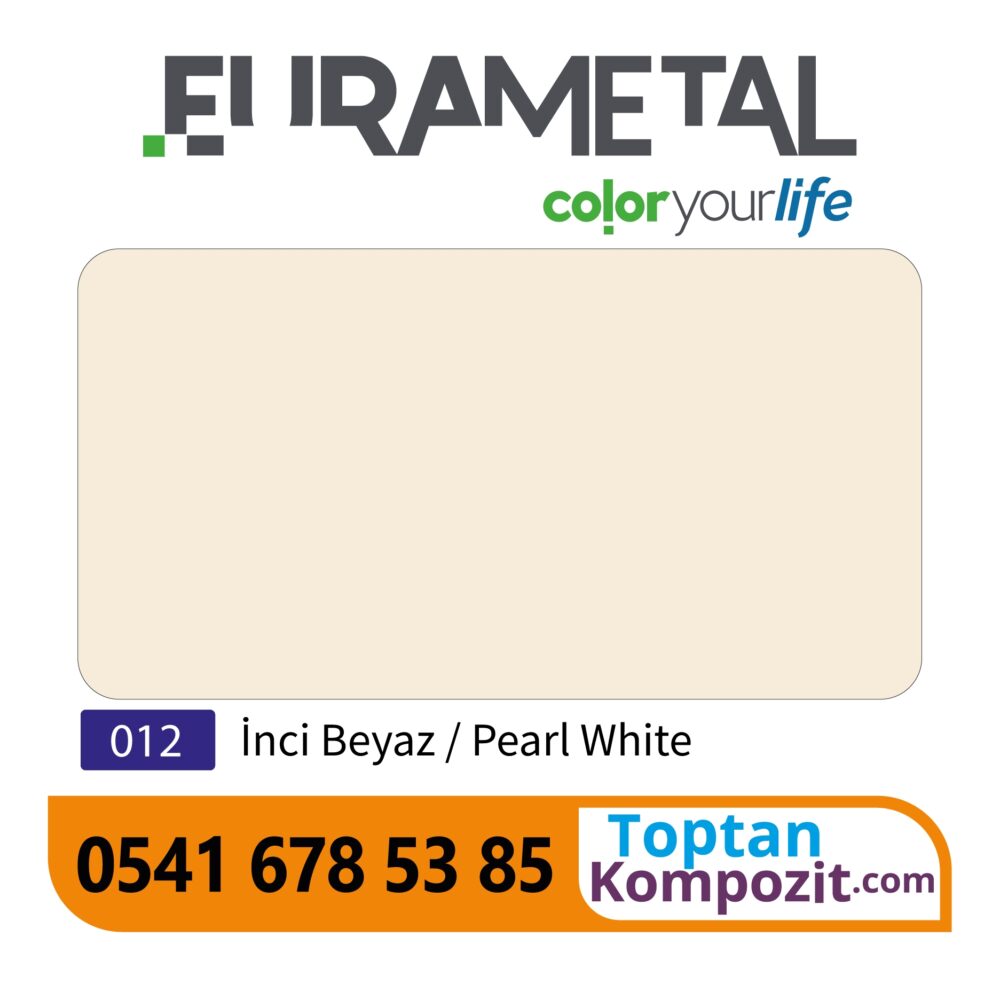 Eurametal İnci Beyazı Kompozit Panel 125x320 4mm 020
