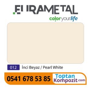 Eurametal İnci Beyazı Kompozit Panel 125x320 4mm 020