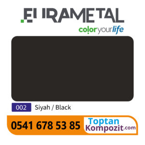 Eurametal Siyah Kompozit Panel 125x320 4mm 020