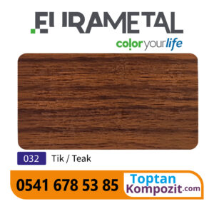 Eurametal Tik (Teak) Kompozit Panel 125x320 4mm 030