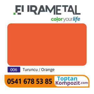Eurametal Turuncu Kompozit Panel 125x320 4mm 020