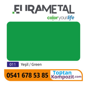 Eurametal Yeşil Kompozit Panel 125x320 4mm 020