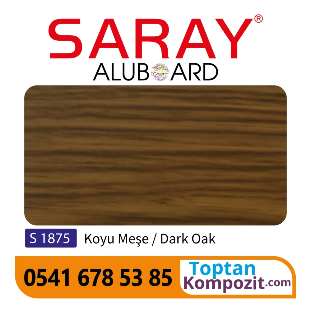 Saray Aluboard Koyu Meşe S1875 125x320 4mm 025