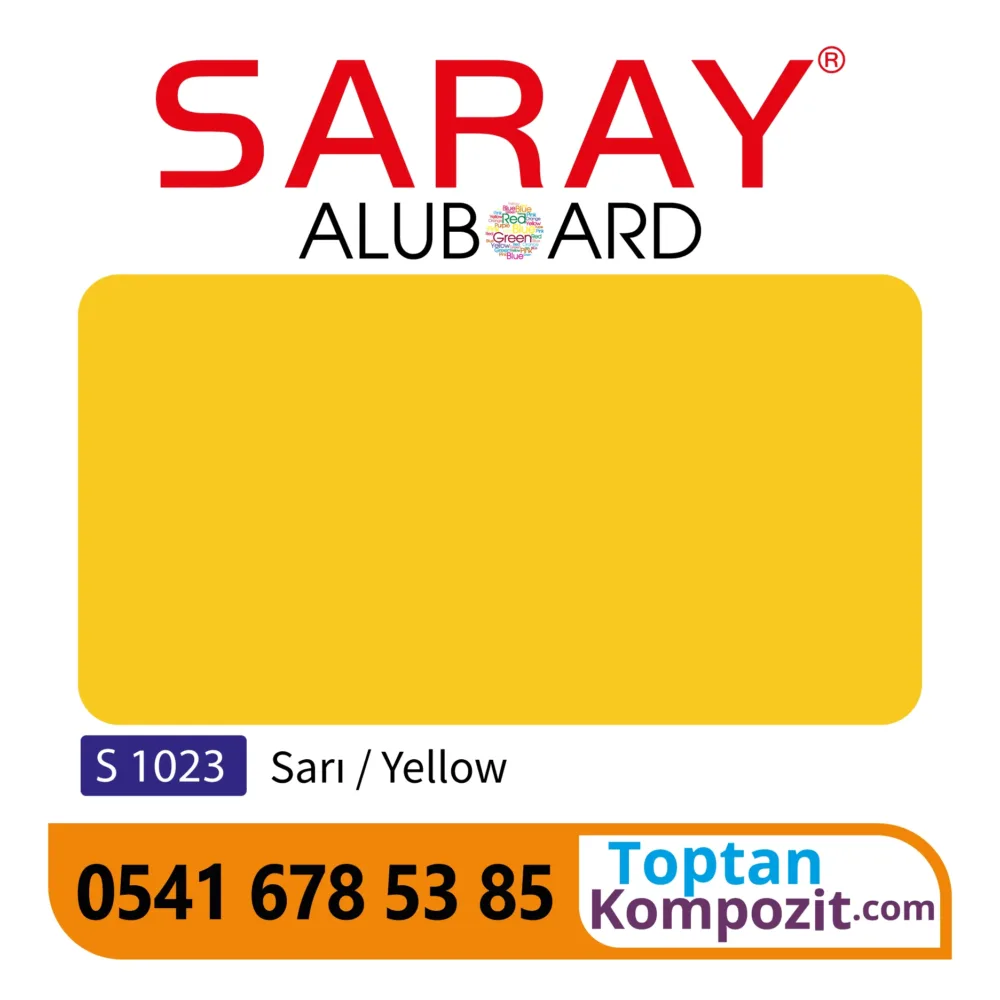Saray Aluboard Sarı S1023 125x320 4mm 025