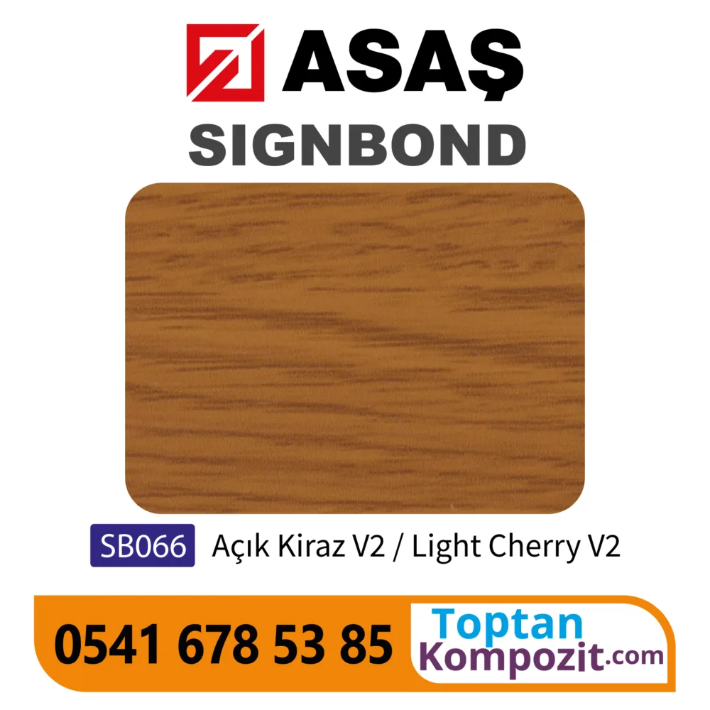 Asaş Signbond Açık Kiraz SB021 125x320 4mm 021 Kompozit Panel