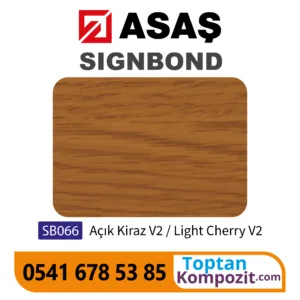 Asaş Signbond Açık Kiraz SB021 125x320 4mm 021 Kompozit Panel