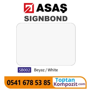 Asaş Signbond Beyaz SB002 125x320 4mm 021 Kompozit Panel