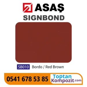 Asaş Signbond Bordo SB010 125x320 4mm 021 Kompozit Panel
