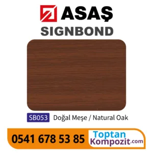 Asaş Signbond Doğal Meşe SB022 125x320 4mm 021 Kompozit Panel