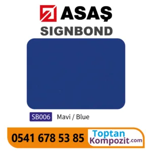 Asaş Signbond Mavi SB006 125x320 4mm 021 Kompozit Panel