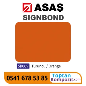 Asaş Signbond Turuncu SB009 125x320 4mm 021 Kompozit Panel