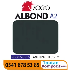 A2 Yanmaz Kompozit Panel ALBOND 7000 Antrasit Gri 4mm 040