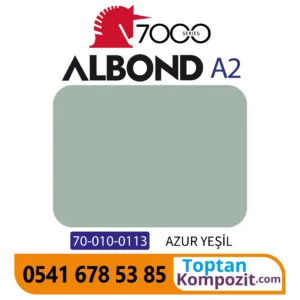 A2 Yanmaz Kompozit Panel ALBOND 7000 Azur Yeşil 4mm 040