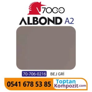 A2 Yanmaz Kompozit Panel ALBOND 7000 Bej Gri 4mm 040