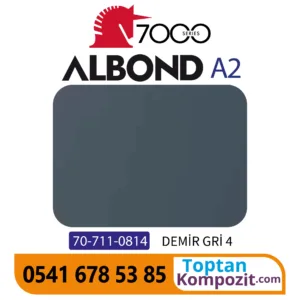 A2 Yanmaz Kompozit Panel ALBOND 7000 Demir Gri 4mm 040