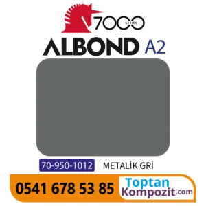 A2 Yanmaz Kompozit Panel ALBOND 7000 Gri 4mm 040