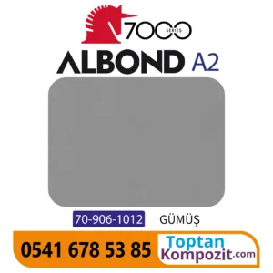 A2 Yanmaz Kompozit Panel ALBOND 7000 Gümüş 4mm 040