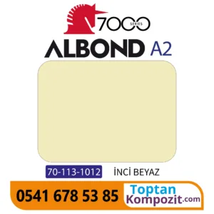 A2 Yanmaz Kompozit Panel ALBOND 7000 İnci Beyaz 4mm 040