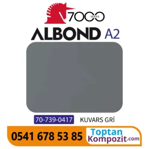 A2 Yanmaz Kompozit Panel ALBOND 7000 Kuvars Gri 4mm 040