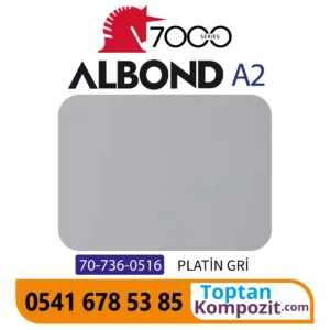 A2 Yanmaz Kompozit Panel ALBOND 7000 Platin Gri 4mm 040