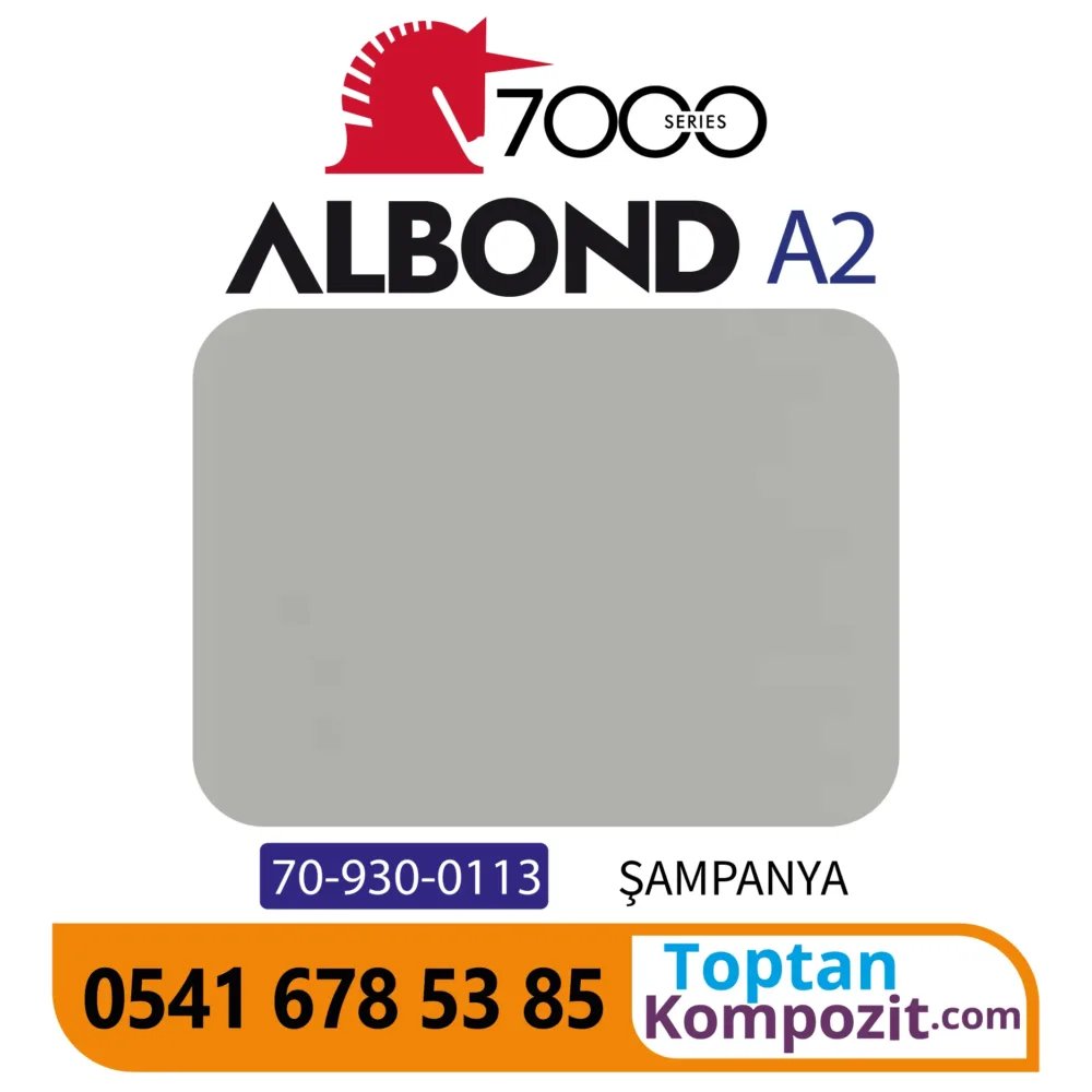 A2 Yanmaz Kompozit Panel ALBOND 7000 Şampanya 4mm 040